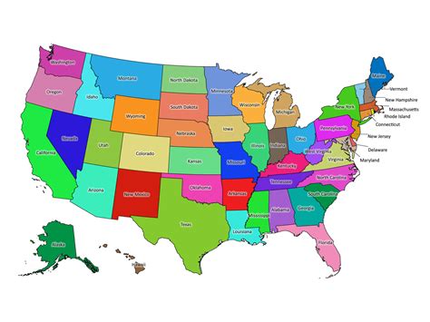 10 Elegant Printable Map Of The United States With States Labeled