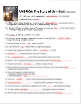 America The Story Of Us Bust Worksheet