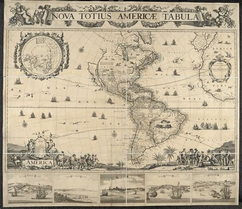 Lot Detail Map, Americae Nova Tabula, Wilem J. Blaeu