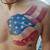 American Flag Chest Tattoo