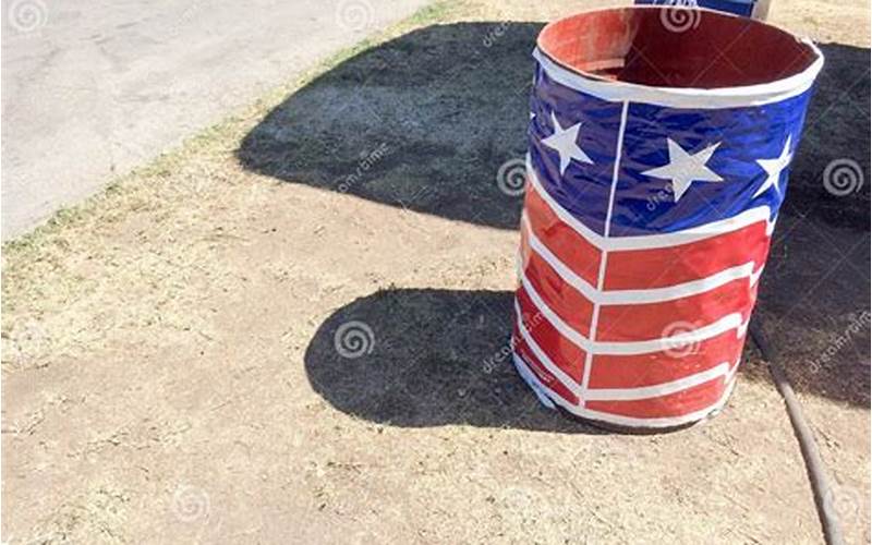 American Flag In Trash