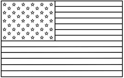 American Flag Printable Coloring Page