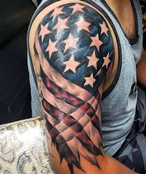 Top 60 Best American Flag Tattoos For Men USA Designs