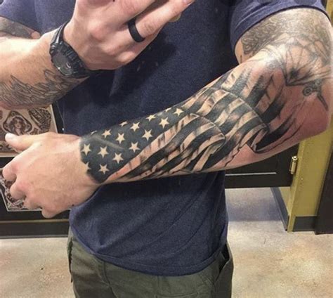 American flag done by JJ, at Empire State Studio
