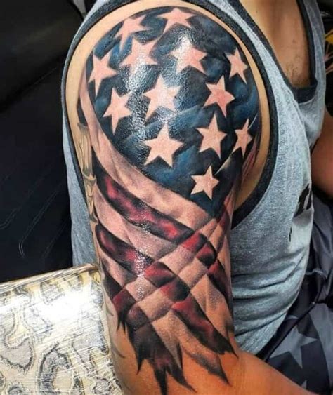 American Flag Tattoo Stencil