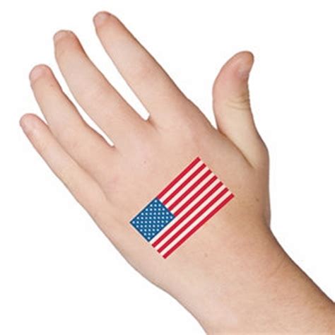 American Flag Patriotic USA Temporary Tattoos
