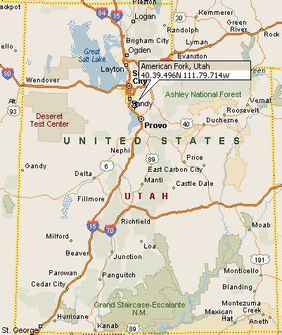 American Fork Utah Map