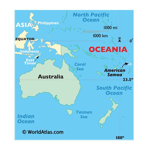American Samoa World Map
