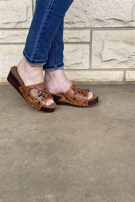 American Darling Tooled Leather Sandals