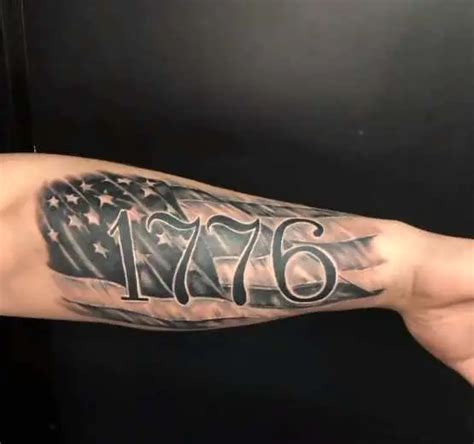 American Flag 1776 tattoo ideas
