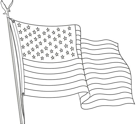 American Flag Printable Coloring Pages