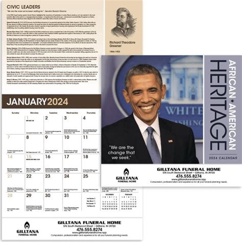 American Heritage Calendar