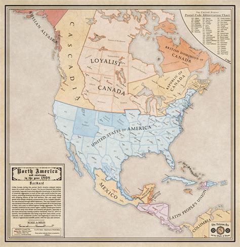 Alternate history map of north america 1961 AlternateHistory