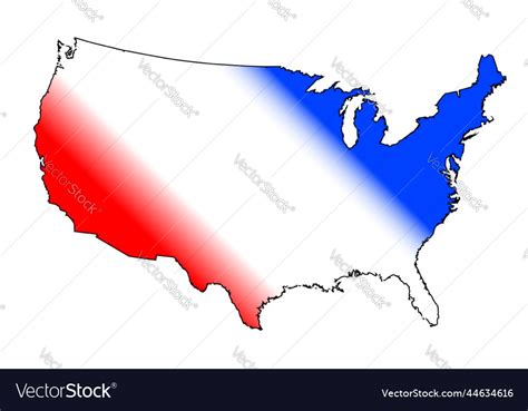 USA Red White And Blue Map 3D Image Stock Illustration Image 40994874