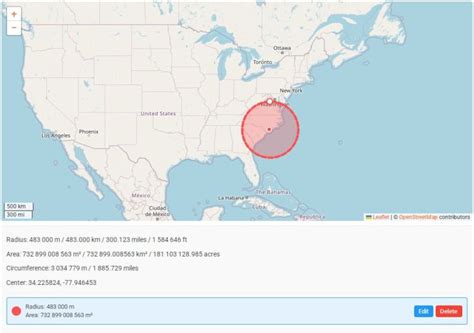 Us Map With Distance Radius