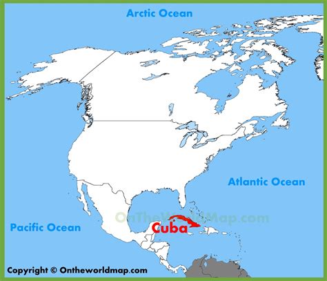 Map of Cuba Guide of the World
