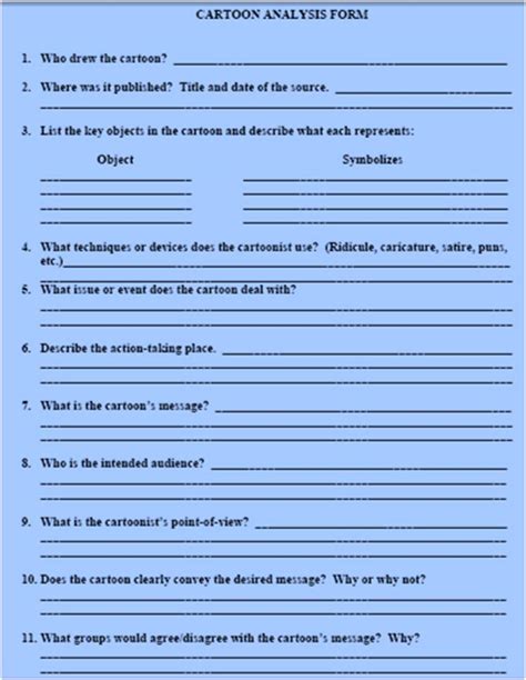 American Revolution Blog: Political Cartoon Analysis Worksheet