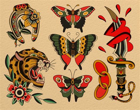 American Traditional Tattoo Flash