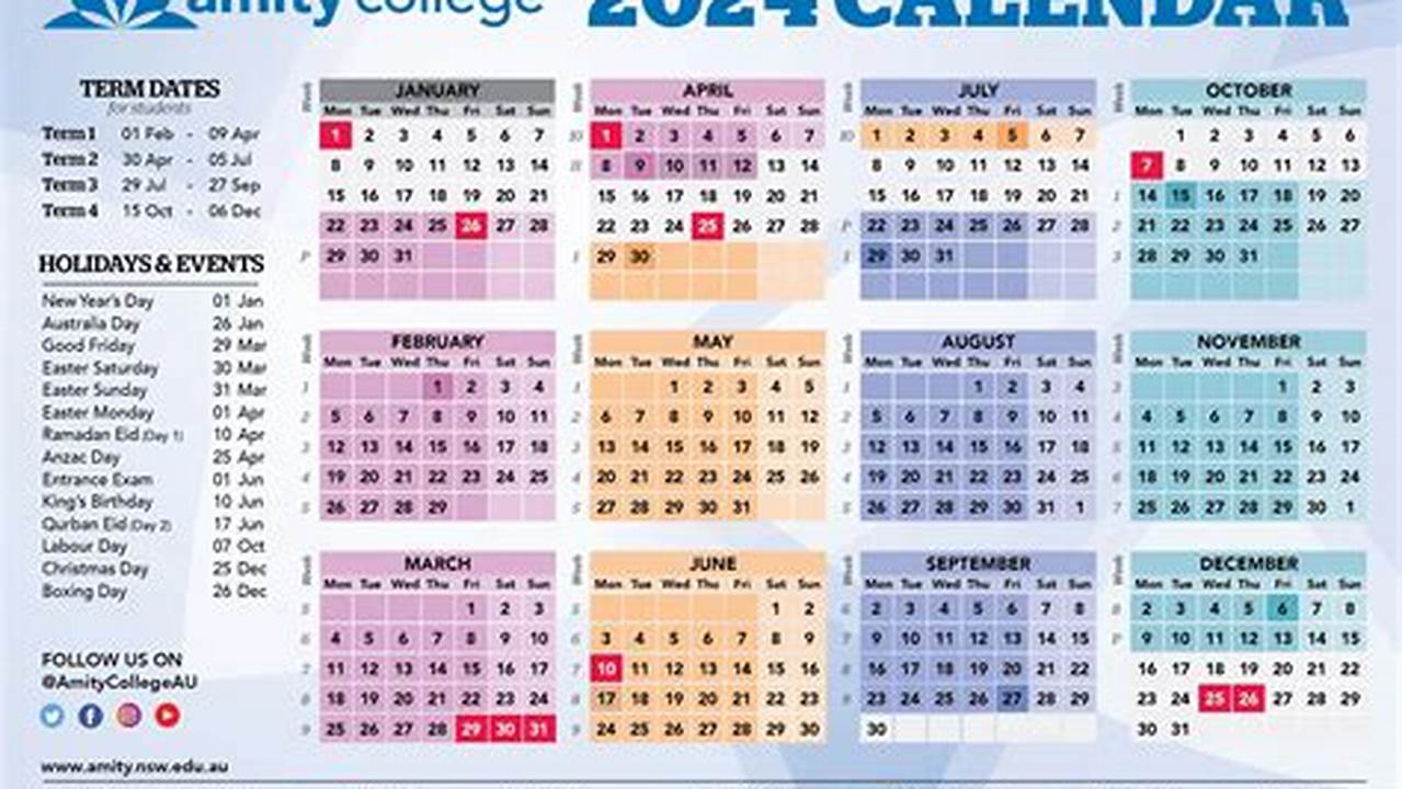 Amity Calendar 2024