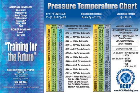 Ammonia Saturation Chart