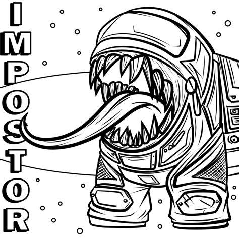 Among Us Coloring Pages Impostor