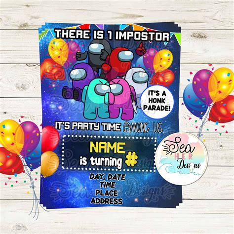 Inviting You to Play Among Us: Get Your Hands on the Best Invitation Cards!