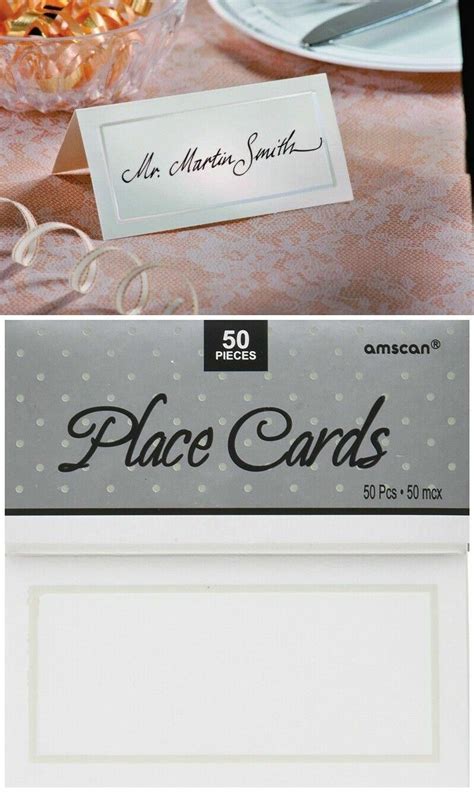 Amscan Imprintable Place Card Template