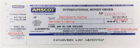 Amscot Money Order Cashed