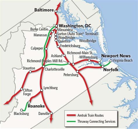 Amtrak Stations In Virginia Map World Of Light Map