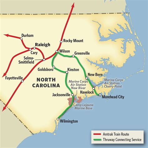 Amtrak's proposed new North Carolina passenger train routes