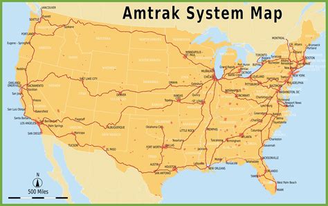 Map Of Amtrak Us Rail System [2279×1272] Mapporn Amtrak Station Map