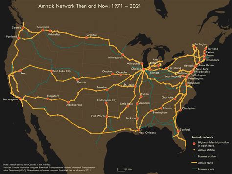 Amtrak Train Route Map