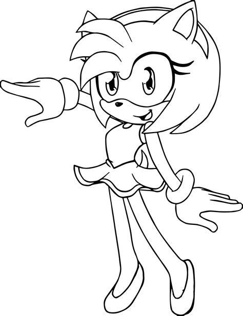 Amy Rose Coloring Page