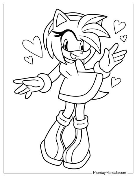 Amy Rose Coloring Pages