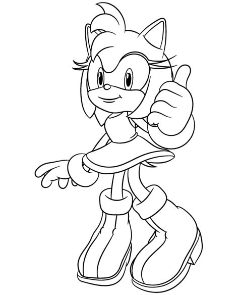 Amy Rose Sonic Coloring Pages