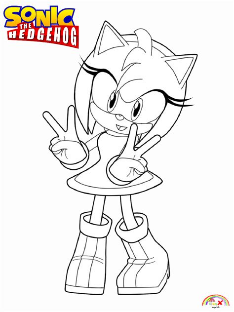 Amy Sonic Coloring Pages