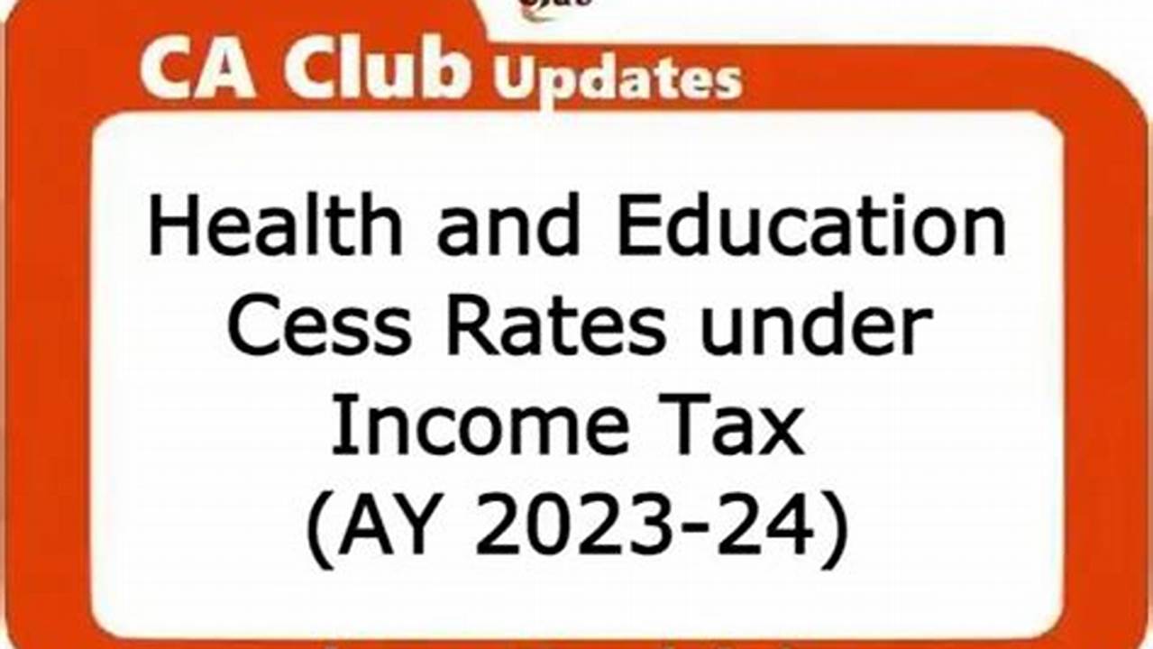 An Additional 4% Health &amp;Amp; Education Cess Will Be Applicable On The Tax Amount Calculated As Above 2., 2024