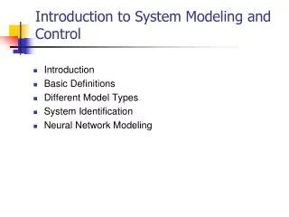 An Introduction To System Modeling And Control Highlights