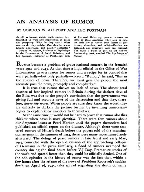 Analysis: a returning rumor