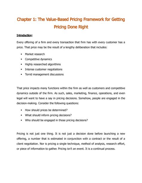 Analysis: getting the pricing right