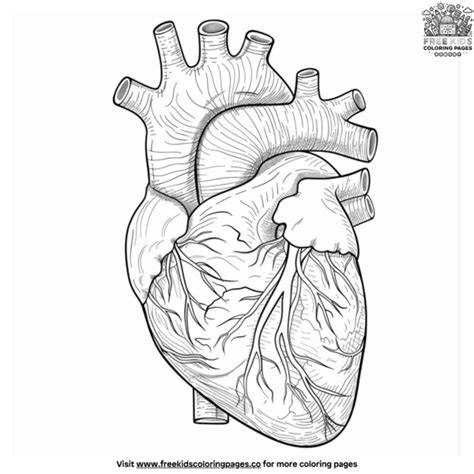 Anatomical Heart Coloring Pages