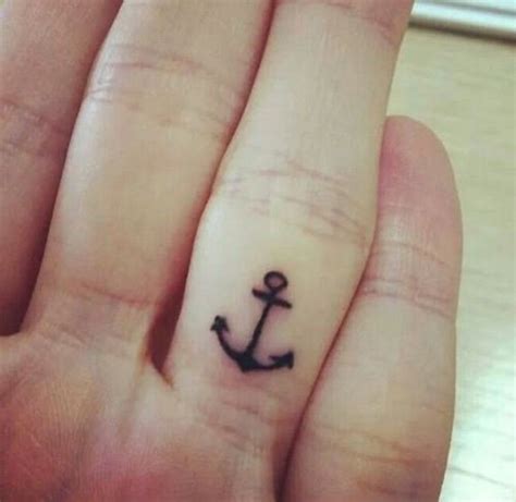Anchor Finger Tattoo