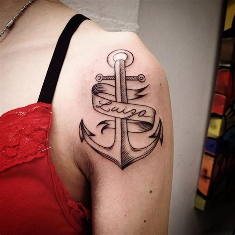 Anchor Tattoo With Name
