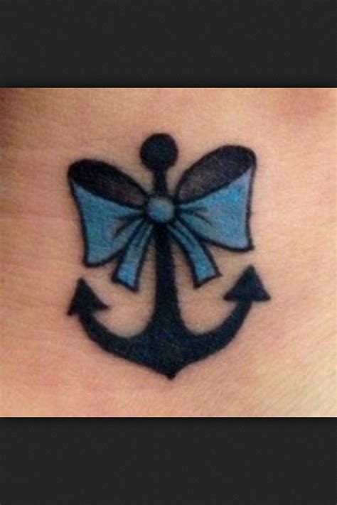 Anchor tattoo with bow Bow tattoo Pinterest