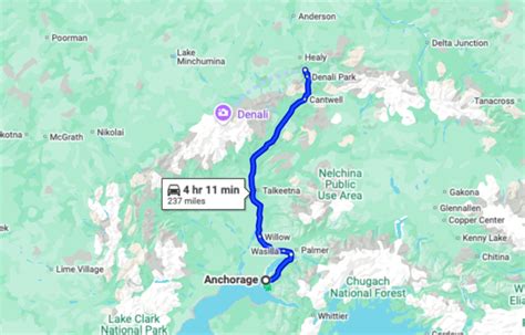 Anchorage Tour Route