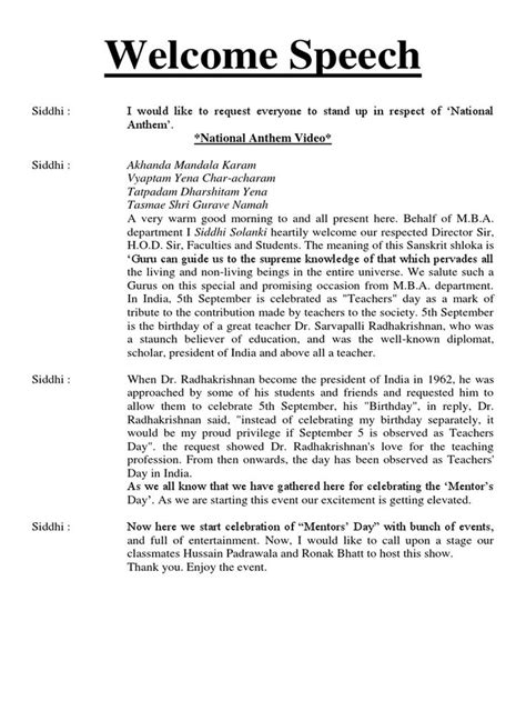Anchoring Script For Speech