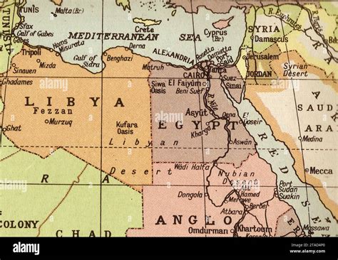 Libyan Desert Ancient Egypt Map
