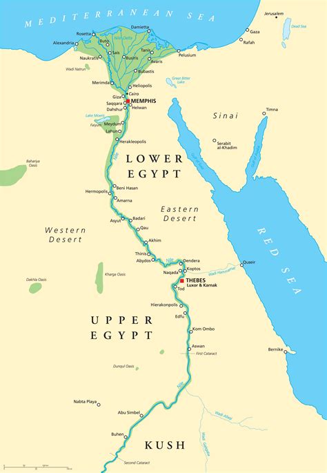 Ancient Egypt Nile River Map