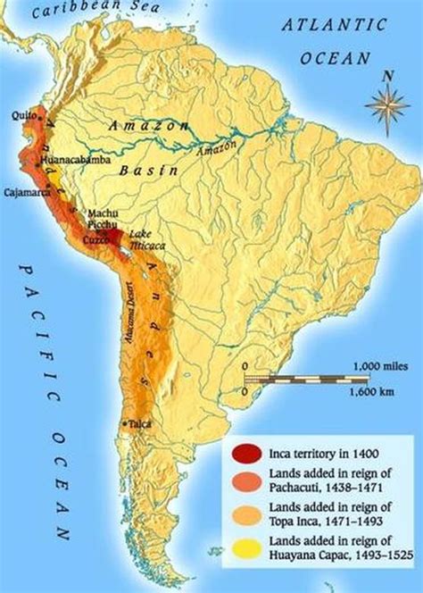 Map of the Inca Empire in western South America, based on Ogburn (2012