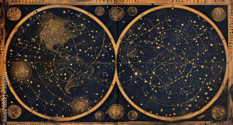 Old Ancient Star Map Poster by Sirieht Star map, Star map poster, Map